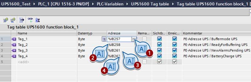 Parameterizing the SITOP UPS1600 6.2 Switching off the UPS when the power fails by a user program 2.