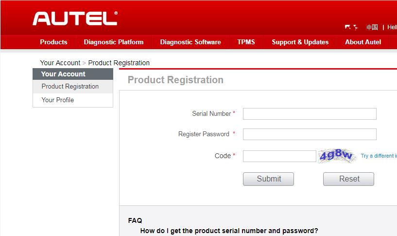 Click on Maxi PC Suite to download the application; Register an Autel ID and bind your device to the ID by visiting