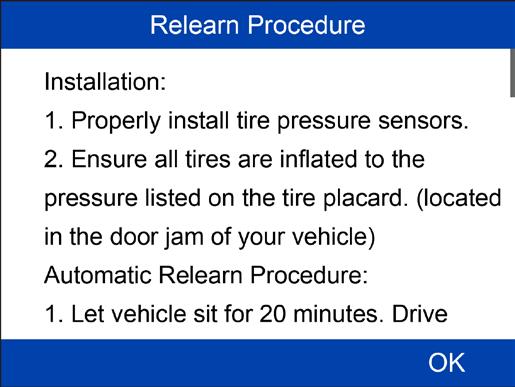 QuickStart Guide: Position Relearn Stationary Relearn Select Position Relearn Read the Relearn Procedure and press Y to continue Activate all sensors mounted on the