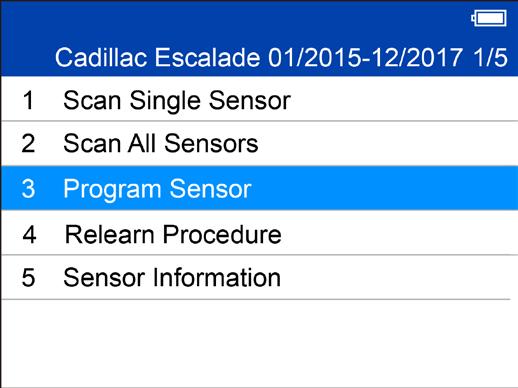 Scan Single Sensor.