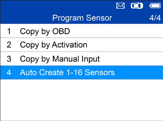 QuickStart Guide: MX-Sensor Programming Advance Mode: Copy by Manual Input Select Copy by