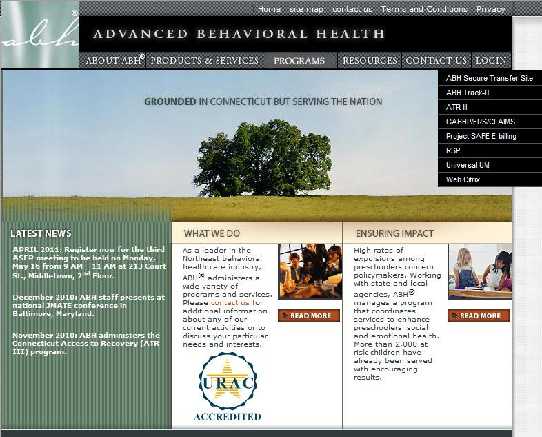 Starting the Application To access the STS application, you will first need to log on to the Internet and navigate to the Advanced Behavioral Health website the address