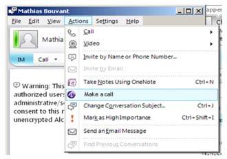 7 Phone presence When user makes or receives phone calls from Lync, Alcatel-Lucent phone presence is