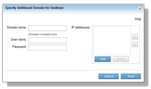 In the Domain name box, type the name of the domain for desktops. 5.