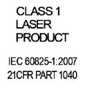 According to culus Caution - Use of controls or adjustments or procedures other than those specified herein may result in hazardous radiation exposure. Visible laser light; CLASS 1 LASER PRODUCT.