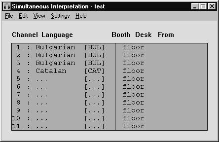 MONITORING INTERPRETATIONS 4.1 VIEWING SYSTEM STATUS provides two windows for monitoring interpreter activities: the distribution status window and the interpretation status window.