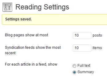 Simply change that setting to Summary, and click the Save Changes button at the bottom of the page.