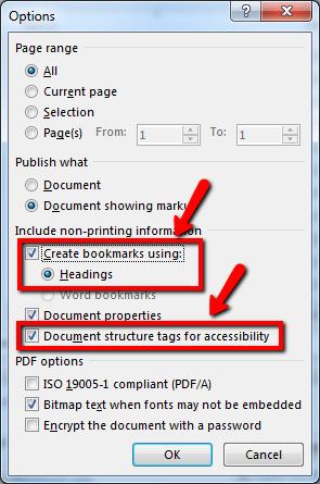 PDF. To save your Word document as an accessible PDF, click on File and then Save As. Choose the location where you d like your document to be saved and then click the box next to Save as Type.