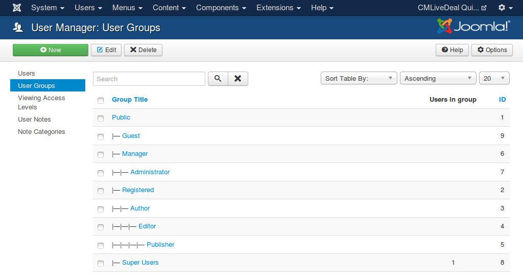 You give your new user group a name by entering the name in Group Title field.