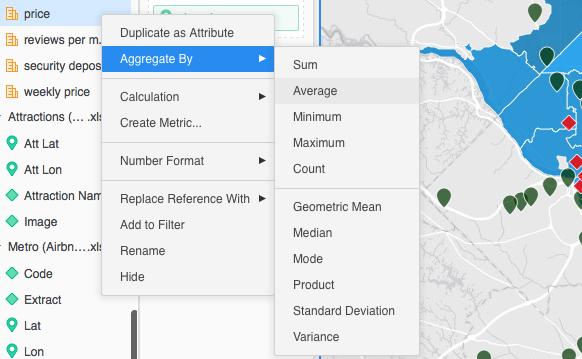 Return to the Editor panel, and drag the zipcode attribute from the DC listing table to the Geo Attributes drop zone. 4.