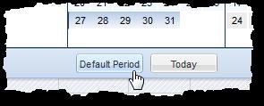 Click the Period Selector button to access a pop-up calendar, and then select a pay period or click the Default Period button. 3.