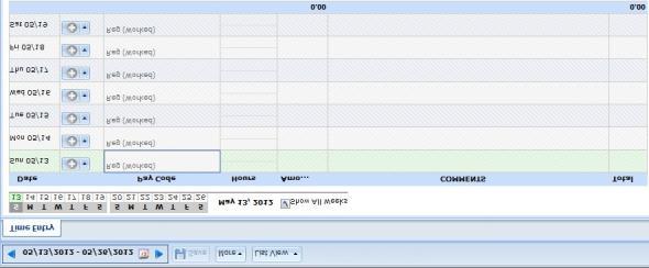 Time Sheet Views EmpCenter provides two views (or formats) for displaying time sheet information: List View and Table View.