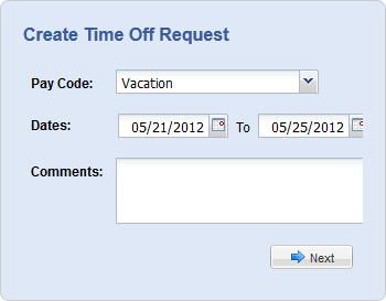 When employees request time-off, an e-mail is sent to notify the manager that a