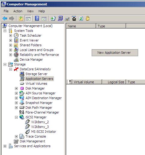 In the console tree, expand iscsi Manager and select the port.