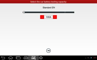 Users can select corresponding standard capacity value according to battery model marked on battery. 7. Tap and the testing result will appear on the following screen. Fig. 7-5 6.