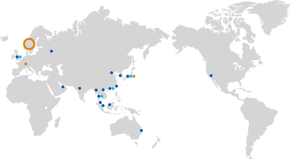 Global Operations Locations 23 countries, 63 locations, 1,298 global partners (