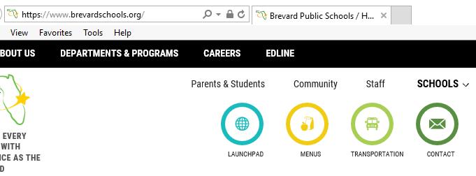 Navigate to the Brevard Public Schools Home Page via