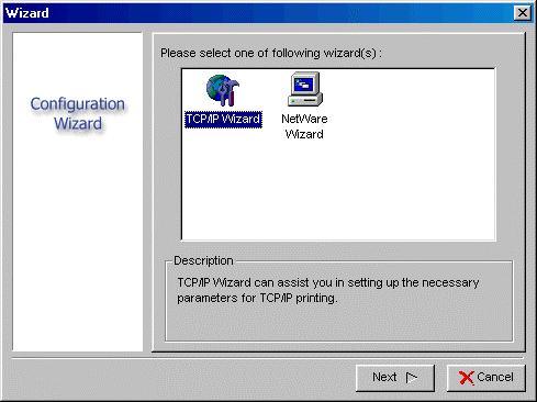 The PSAdmin Utility for Windows-based Wizard Wizard is a configuration program that can assist you in setting up the necessary parameters for your print server device to function.
