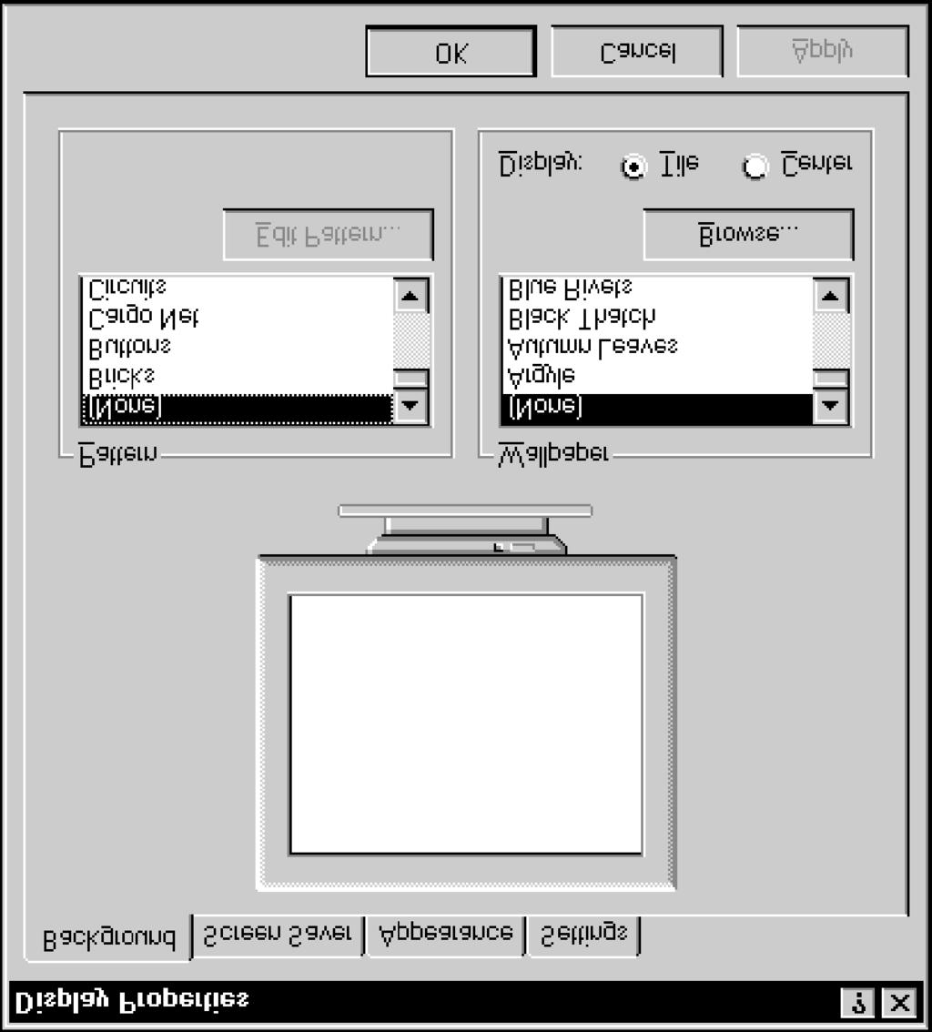 Windows NT Basics Lesson 7 - Using Menus and Dialog Boxes Property sheets " Select Apply if you want the Display Properties window to remain open so that you can continue to make other changes before