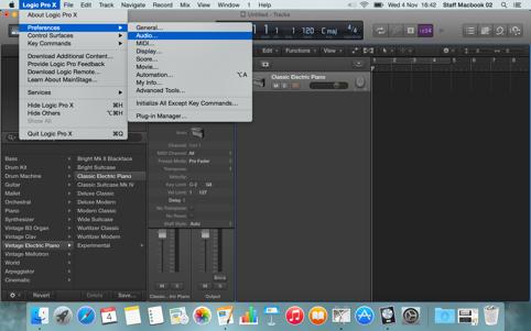 Once all connections have been made create a project in Logic Pro by clicking New, File and then select Empty