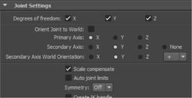 What's New in Character Animation 2 Joint symmetry New options in the Joint Tool settings let you create symmetric joints and joint chains.