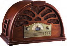 2W(max) Power consumption: 12W AC power Dimension: 315x250x345mm TR-W101 Classical wooden radio with CD player AM/FM stereo