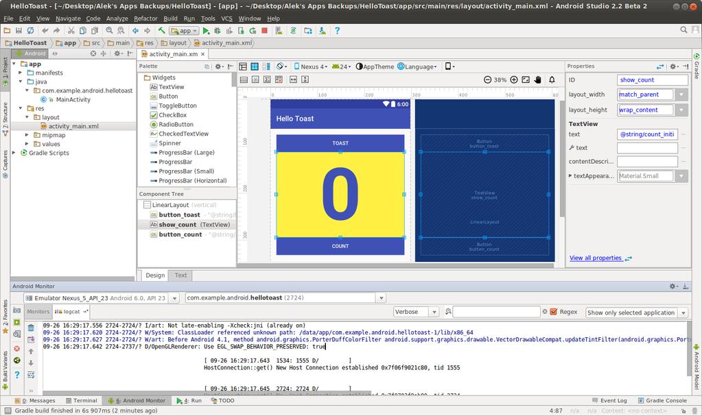 Android Studio Panes Layout Editor Project