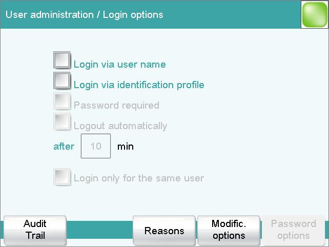 9 Setting up the user administration An automatic login will now take place. 3 Logging in Tap on [OK] after the request that you plug in the USB flash drive with your ID profile.