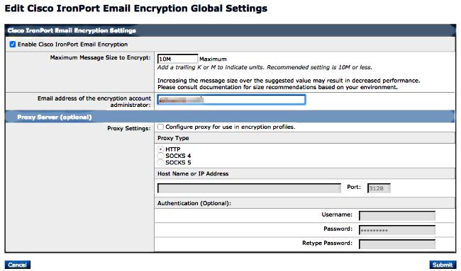 3. Create an encryption profile with the Add Encryption