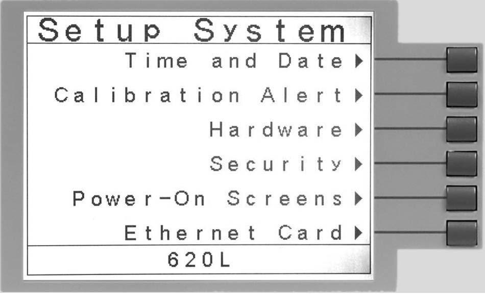 Ethernet Card Menu When the Ethernet Card option is installed, the Ethernet Card Menu will appear in the Setup System Screen as shown below: To access the Ethernet Card