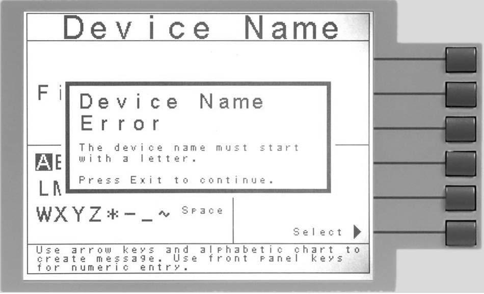 From this screen you may enter a Device Name for the 620L. The Device Name is used to identify the 620L on your server and may be used in place of a dedicated IP Address.