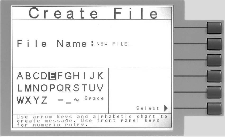 Follow the instructions on the screen in order to create a name for the file you wish to transfer. There is a limit of 8 characters for the name of the results file.