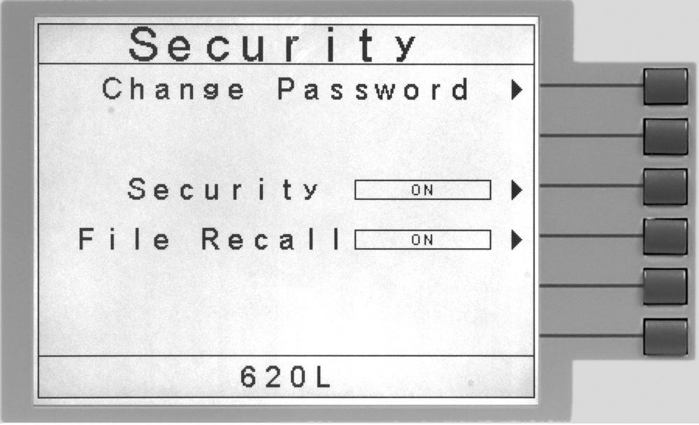 Create Password From the initial Security Setting screen you may create a password by pressing the Create Password soft key. The Password Setting screen will now be displayed.