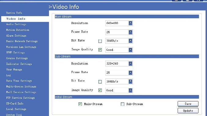 Playback recorded videos Advanced user Settings Advanced User Settings Device Info- Shows