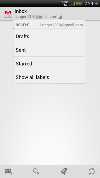What s Different: Gmail Many apps get improved with ICS and Gmail is one such example.