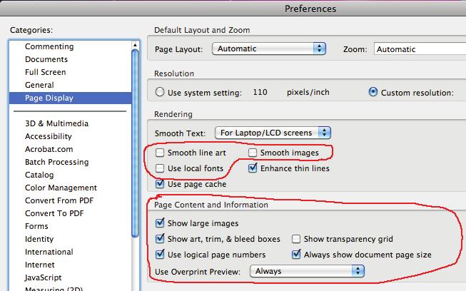 Adobe Acrobat CS4 (v9.4.2) Settings On a Mac, under the Acrobat menu, select Preferences - General. On a PC under the Edit menu, select Preferences.