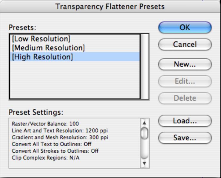 2 Select "Transparency Flattener