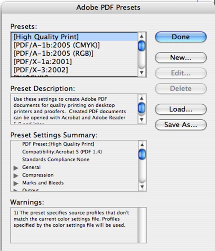 Select "Adobe PDF Presets Step 3