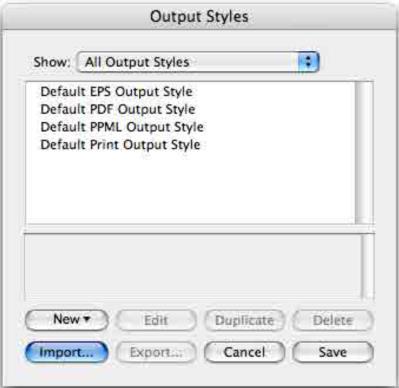 Navigate to the Quark Output Styles folder and
