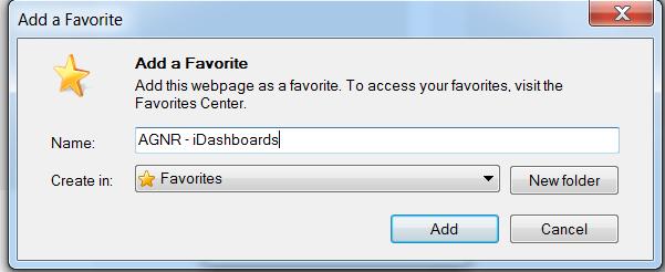 edu/idashboards/ Bookmark: add the site as a bookmark or favorite: a. Chrome (Preferred): i.