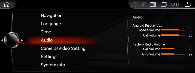 Video is forbidden when driving. Rear view camera type: Choose the correct one according to the one you use.
