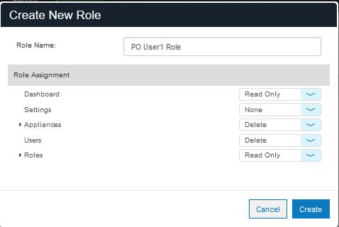 Click the Edit icon in the role details pane to modify the admin defined role assignment. The system defined roles cannot be edited. 4. Click Delete Role to remove an admin defined role.