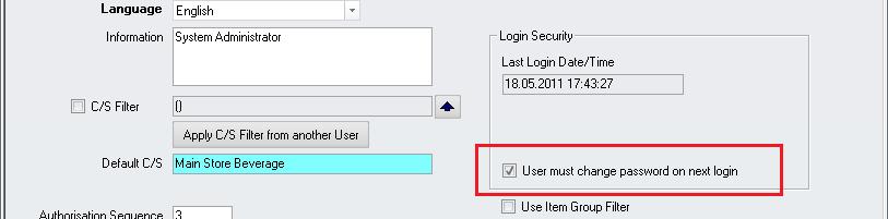 Force Password Change manually: If password management is enabled the application also offers to