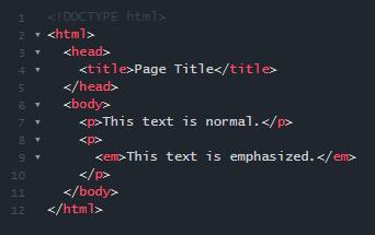HTML <i> and <em> Elements The HTML <i> element defines italic text, without any extra importance. The HTML <em> element defines emphasized text, with added semantic importance.