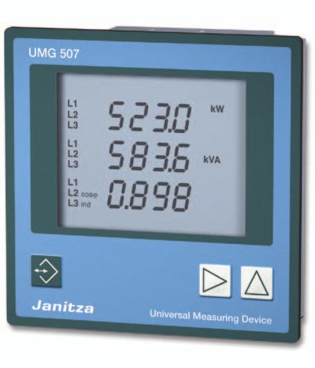 UMG 507 UMG 507 Power analyser Power analysers of the UMG 507 product family are suitable for use at all network levels.