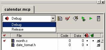 Click the title bar of the date_format.h window so that it has the focus. Now select Project Add date_format.h to Project from the menu. The Add Files dialog reappears.