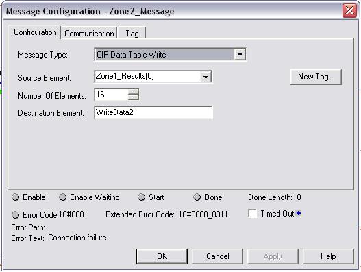 Setup of CIP Data Table Write Once data is ready to be written to a TAG you can issue a CIP Data Table Write Command.