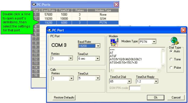 Module 3: Ports - How to Access the PLC Ports determine the parameters of the communication link that is used by the PC running DataXport in order to access a PLC and log data.