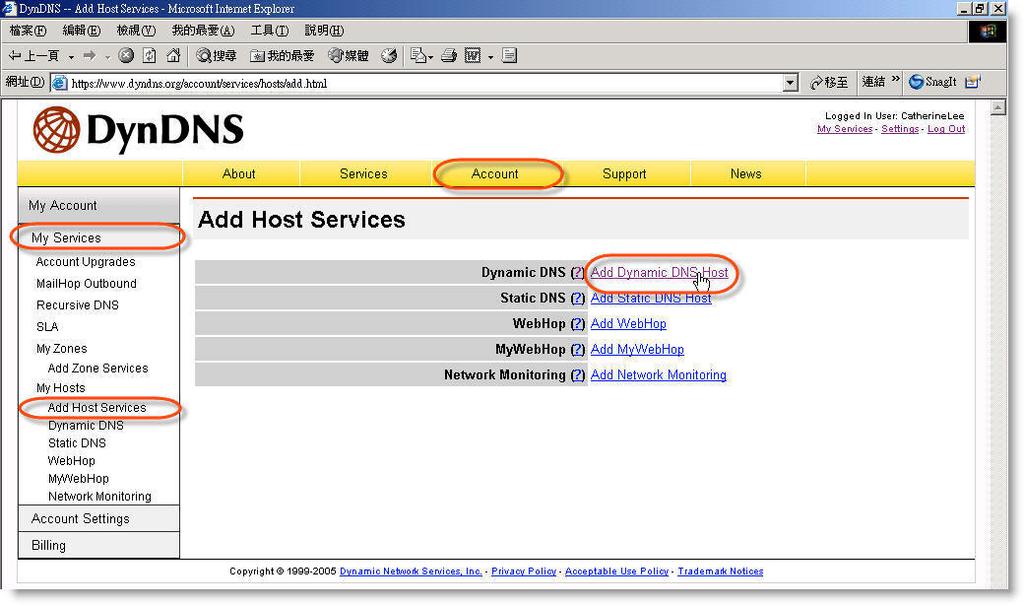 DDNS DDNS is a service for transforming the dynamic IP corresponding to a specific Hostname. DDNS Apply: Go to a website which provides free DDNS services and apply a Hostname. See the example below.