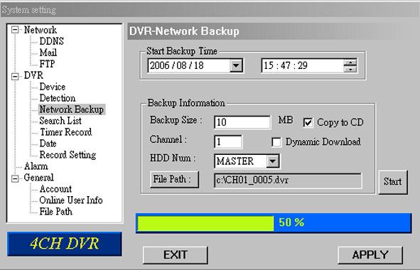 Press OK to start making a CD backup, or press CANCEL WRITING CD to only make a backup file to your PC.